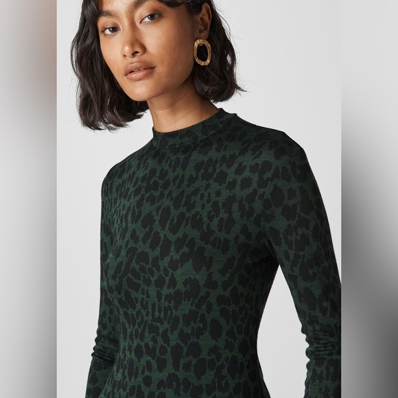 Whistles Animal Jersey Dress Size 4 - Picture 1 of 13